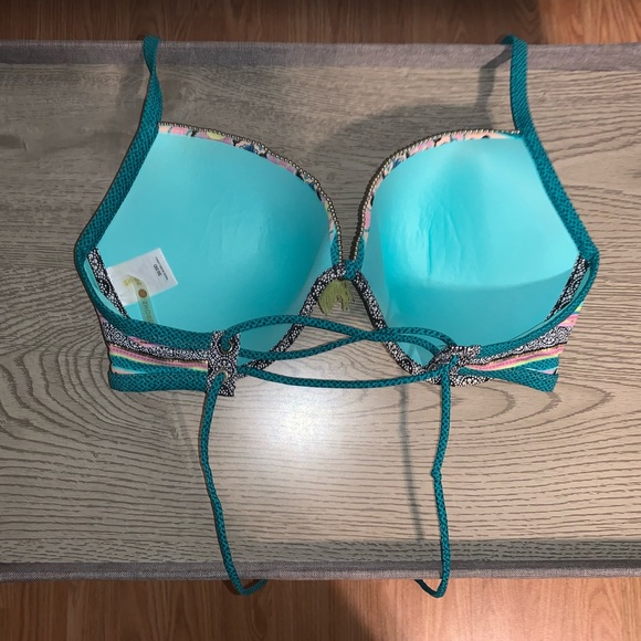 Blue patterned bikini top - Picture 3 of 4